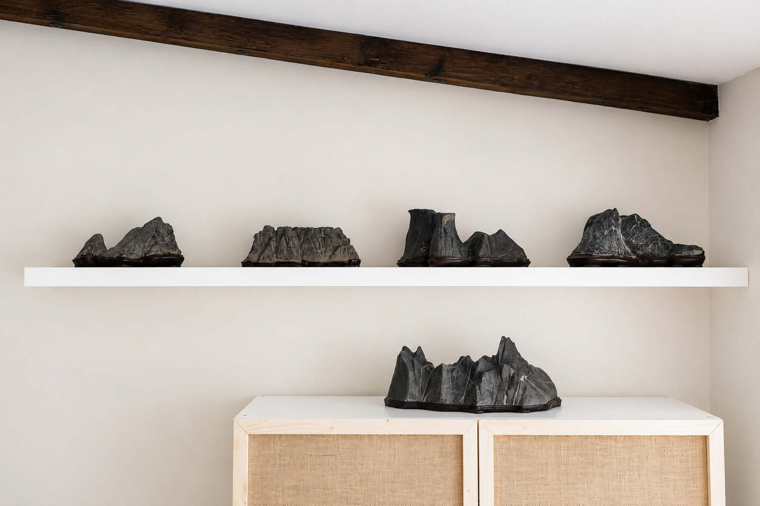 Piezas de la colección de Suiseki de Miguel Ángel Domínguez Naranjo